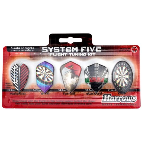 Strėlyčių sparneliai HARROWS SYSTEM 5 TUNING KIT 5 rinkiniai po 3 vnt.