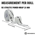 Teipas RX Athletic Power Wrap 25mm x 4.5m White/Black-Black