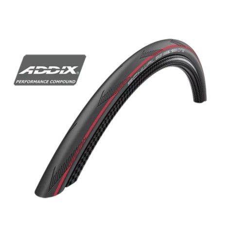 Padanga 28“ Schwalbe One Tube Type HS 464A, Perf Fold. 25-622 Addix Red Strips