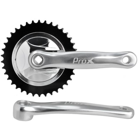 Priekinis žvaigždžių blokas ProX City Alu 1-speed  38T 170mm silver-black