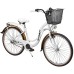 Dviratis AZIMUT Vintage 26“ 3-speed 2021 su krepšeliu white-cream