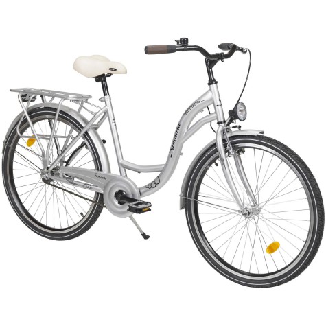 Dviratis Romet Samanta 26“ 1-speed silver-18(M)