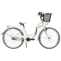 Dviratis AZIMUT Vintage 26“ 3-speed 2023 with basket mint-white matt