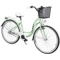 Dviratis AZIMUT Vintage 28“ 3-speed 2023 with basket mint-white matt