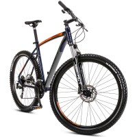 Dviratis Romet Rambler R7.3 2024 dark blue-orange-18