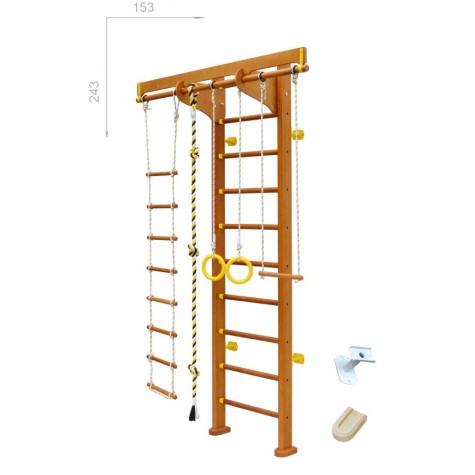 Medinė švediška gimnastikos sienelė SANRO D224 243x153cm