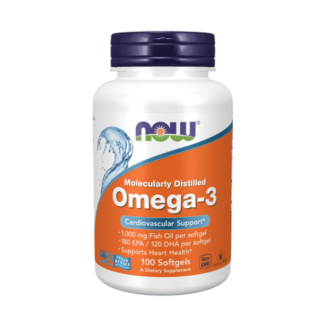 NOW Omega 3 1000mg 100 Kapsulių 