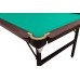 Pulo stalas Folden 5 pėdų (190x110cm) žalias audinys, su komplektacija